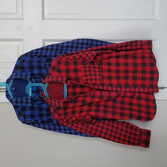Uniqlo Kids Flannel shirts (2pc) - Picture 1 of 10